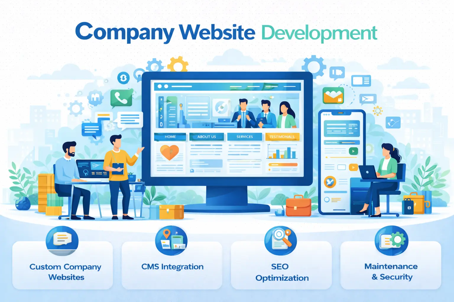 Professional Company Website Development Services by ITCrafterHub – Custom, Responsive, SEO-Friendly Corporate Websites