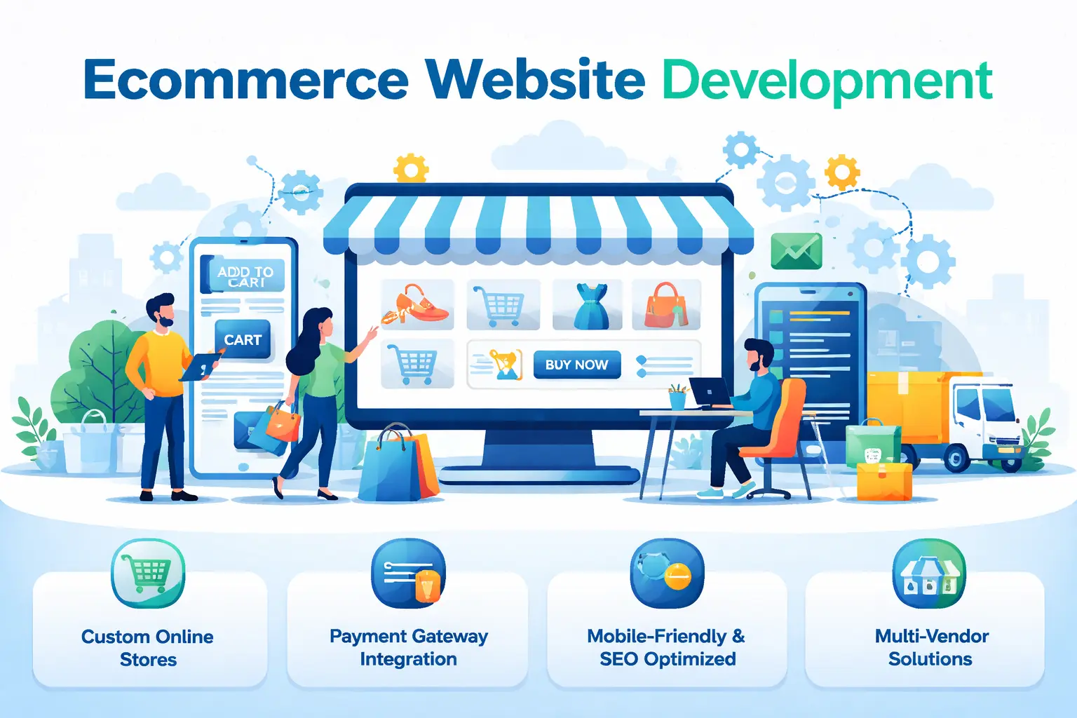 Ecommerce Website Development Banner - ITCrafterHub