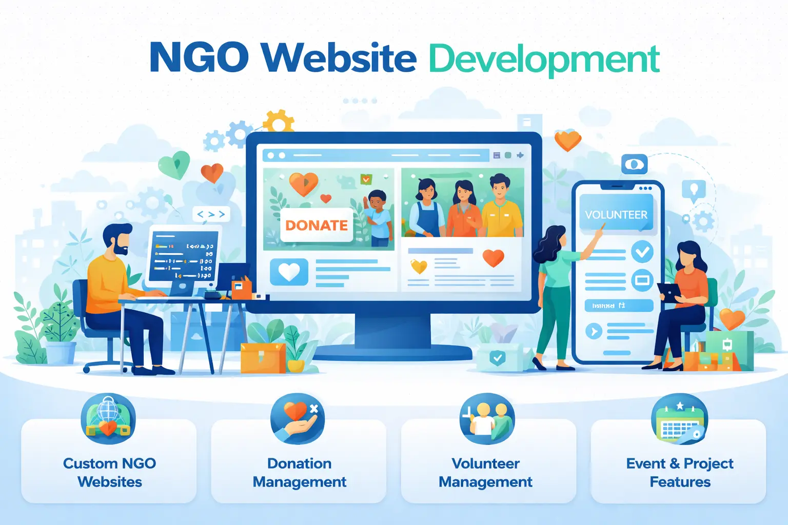 Custom NGO Website Development Services by ITCrafterHub – Responsive, Secure, SEO-Friendly Nonprofit Websites